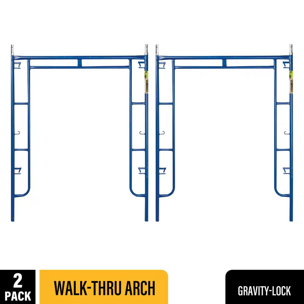 Saferstack Series 76 In. X 60 In. Blue Mason Walk-Through Arch Scaffold Frame, (