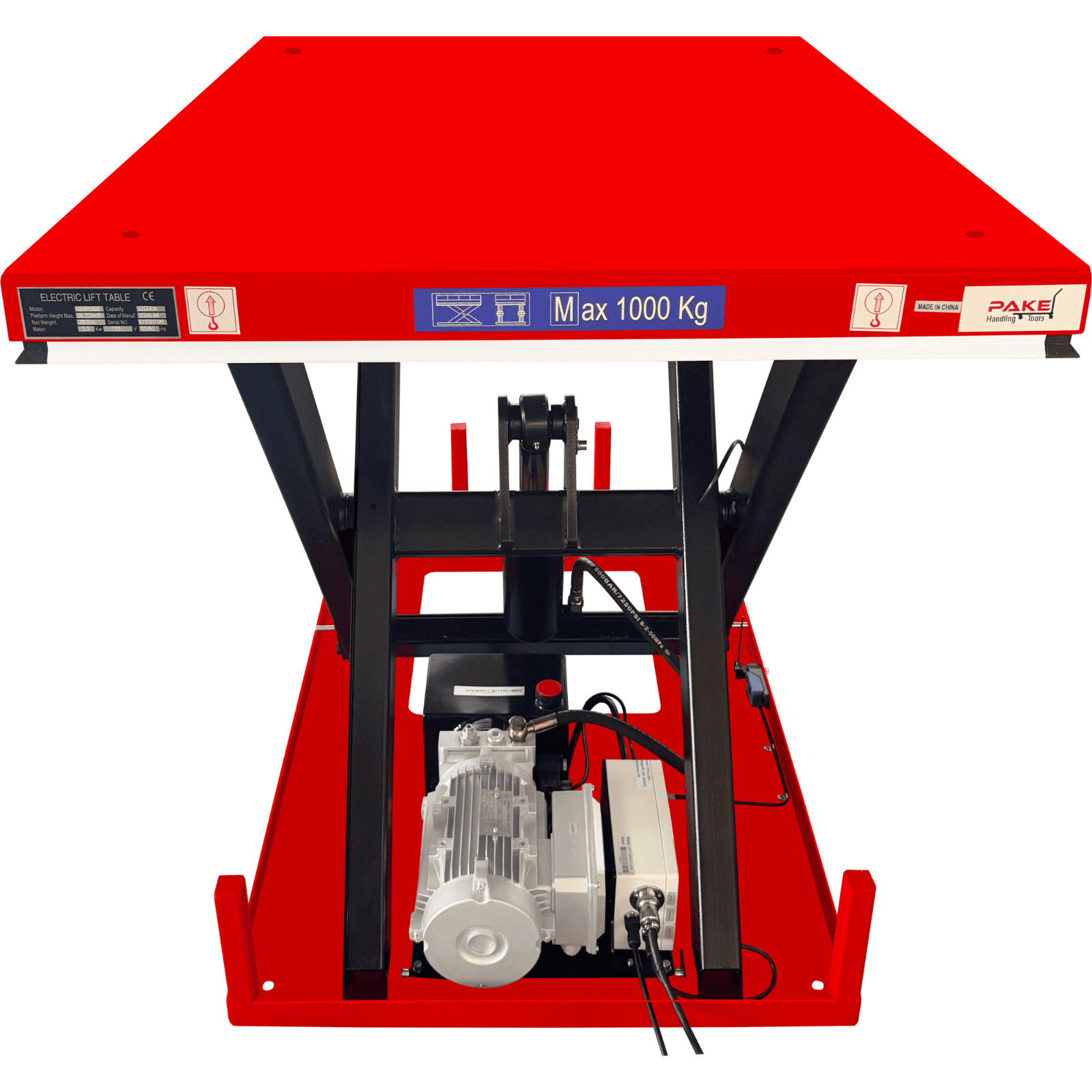 Electric Hydraulic Scissor Lift Table, 2,200 lb. Capacity, 48″ x 36″ Platform