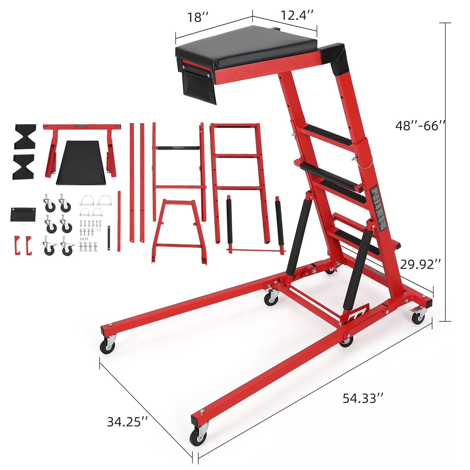 400-LBS Foldable Topside Automotive Engine Creeper