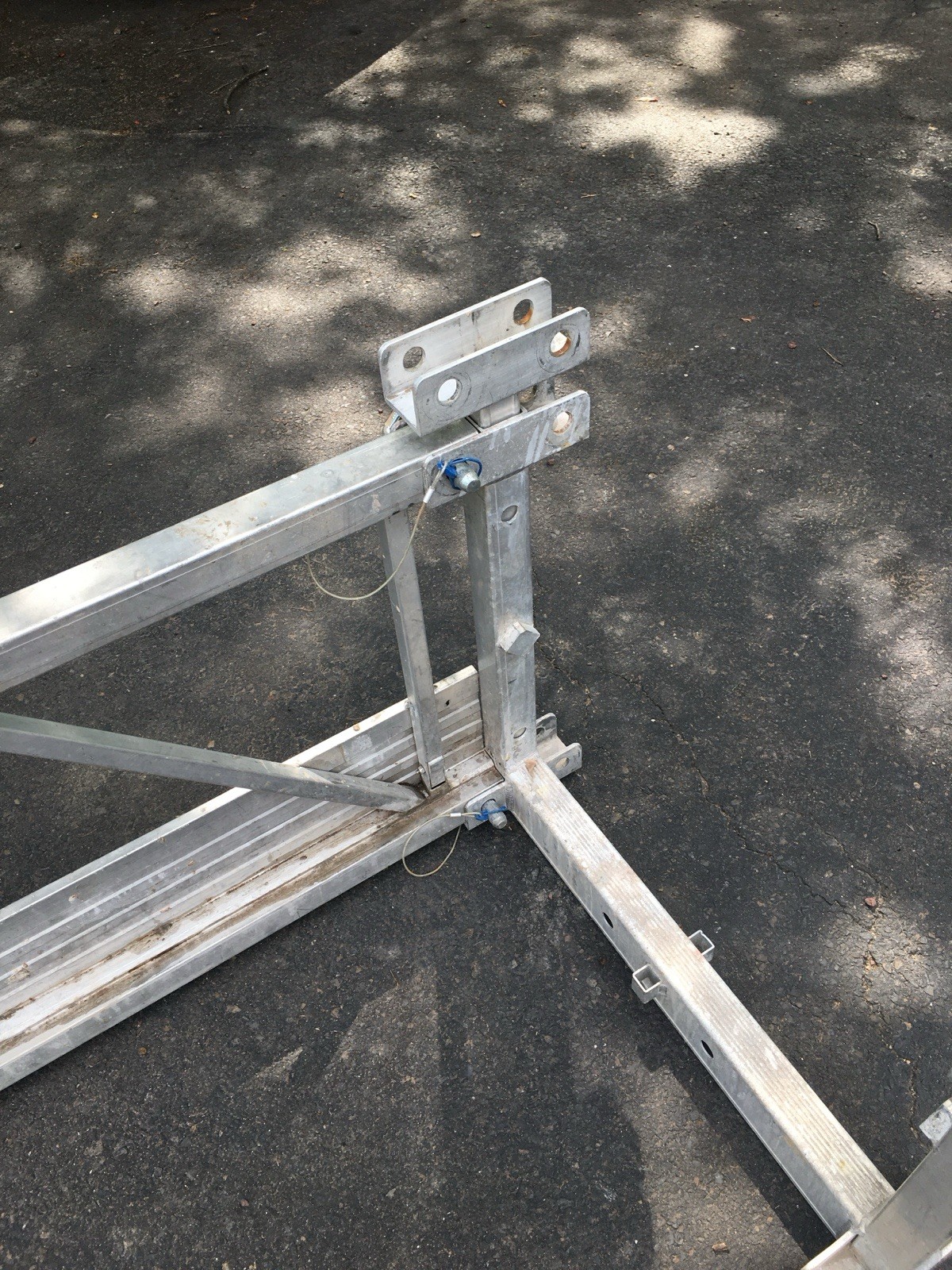 Sky Climber Scaffold Tower Aluminum Rolling Sections w/ Casters, Cables & Clamps