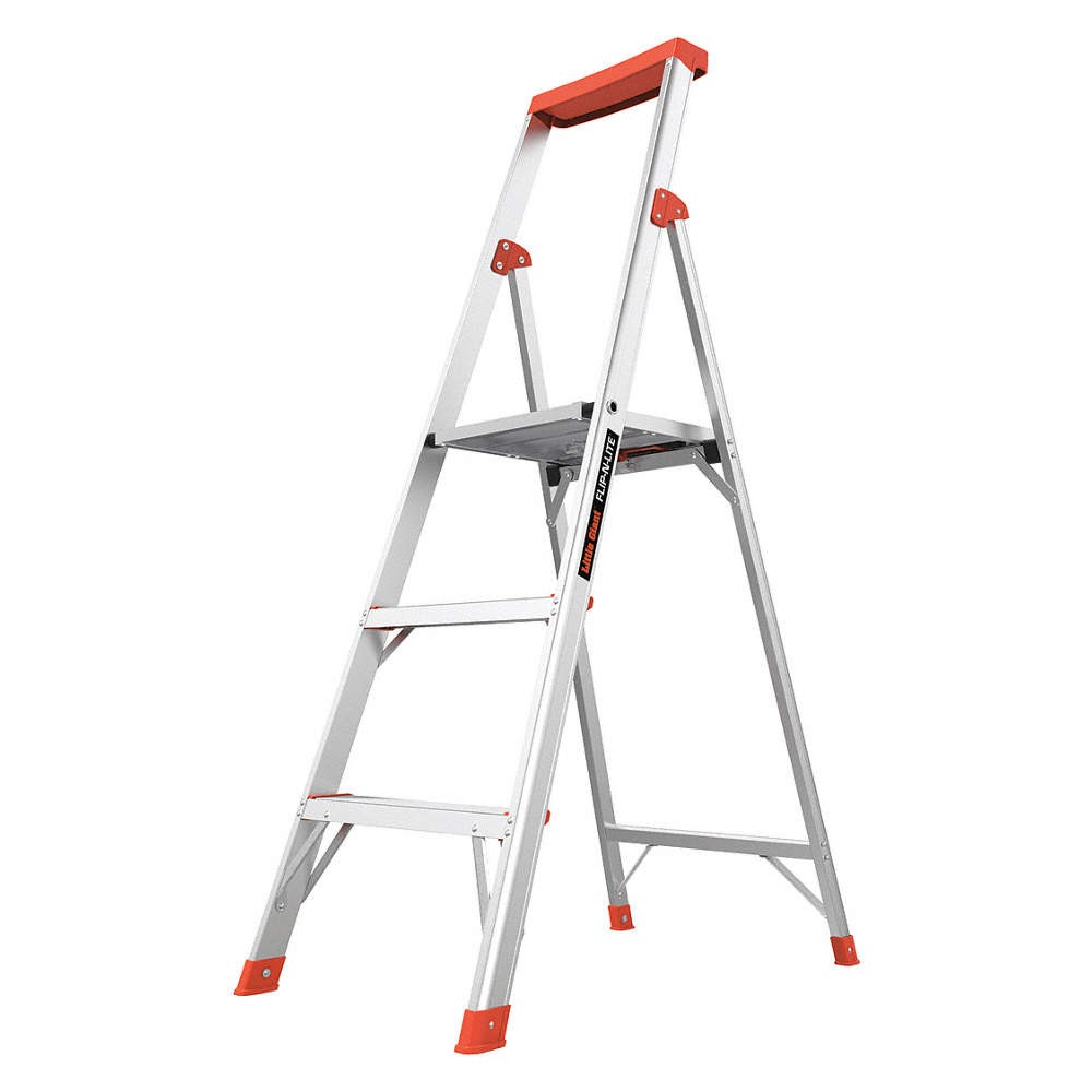 LITTLE GIANT 15273-001 Platform Stepladder,5 ft.,Alum, 300 lb. 6FJL9