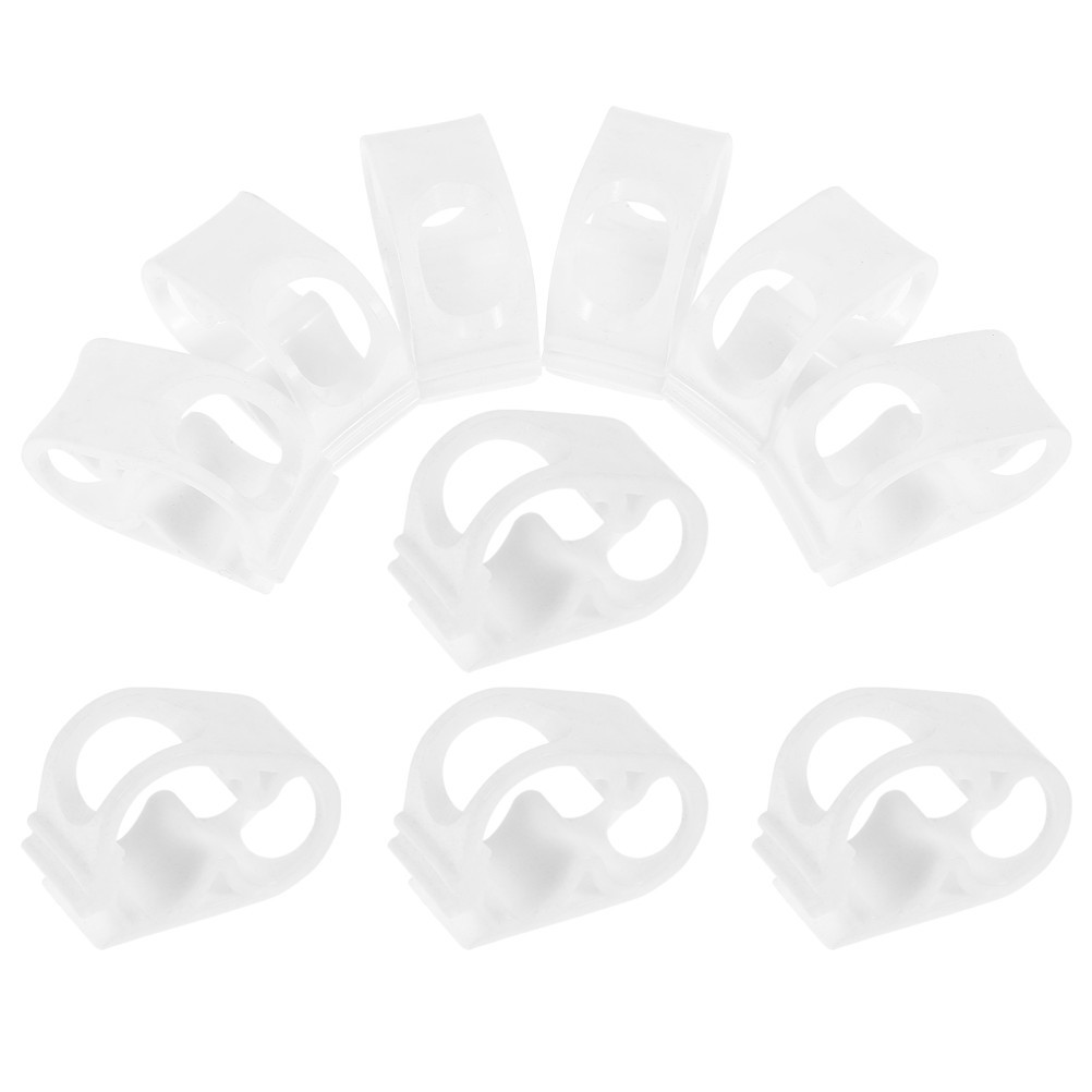 10Pcs White Silicone Shut Off Clips Hose Clamps for Beer Wine Tubing Control