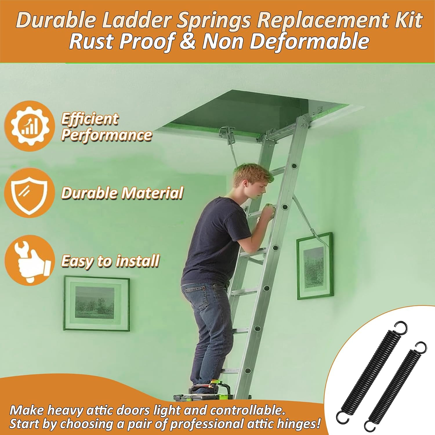 Attic Ladder Hinge Arm Kit for Werner Models Mk 1-5, A2208, W Series Pre-2006