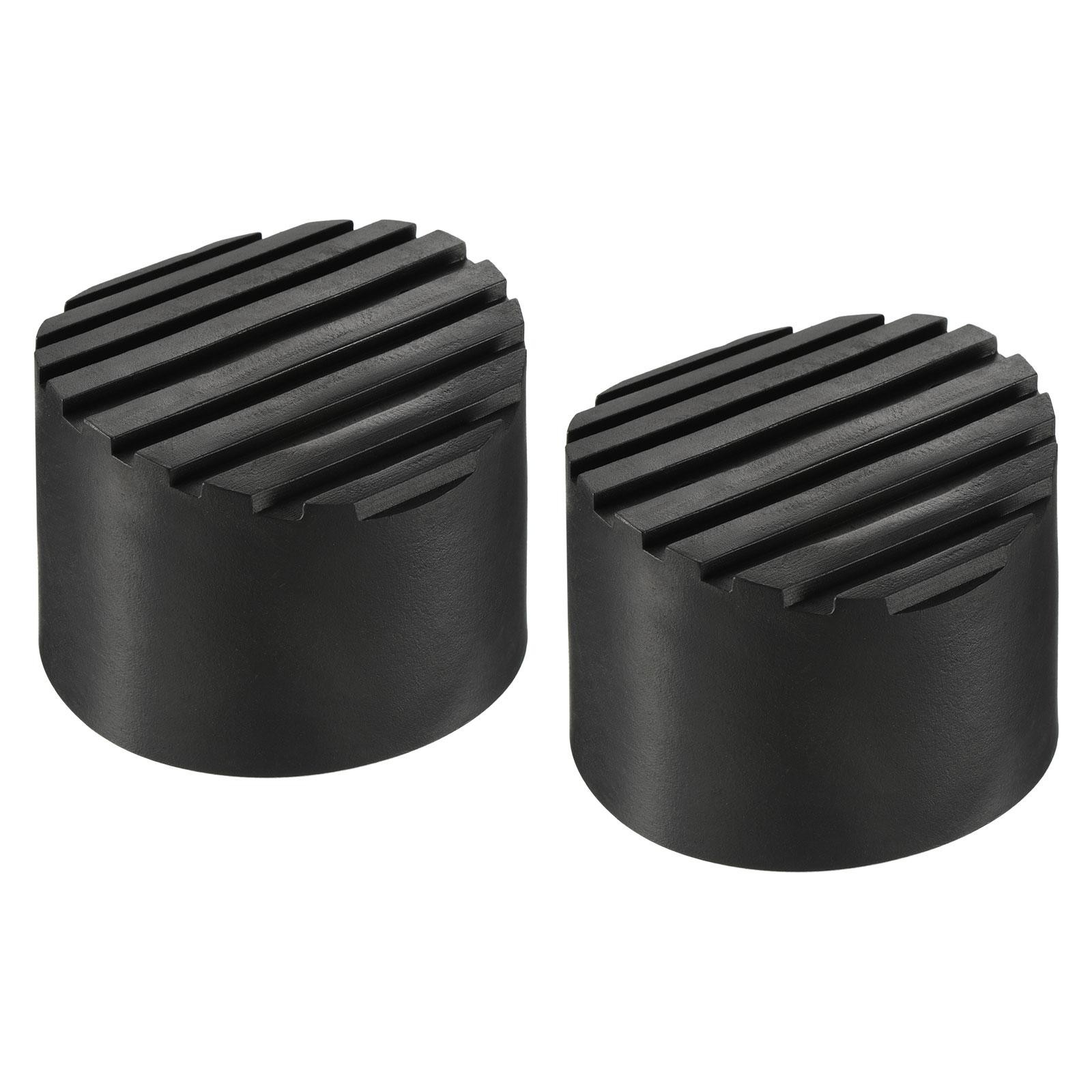 Non-slip foot stairs mat 72mm ID rubber round black 2pcs