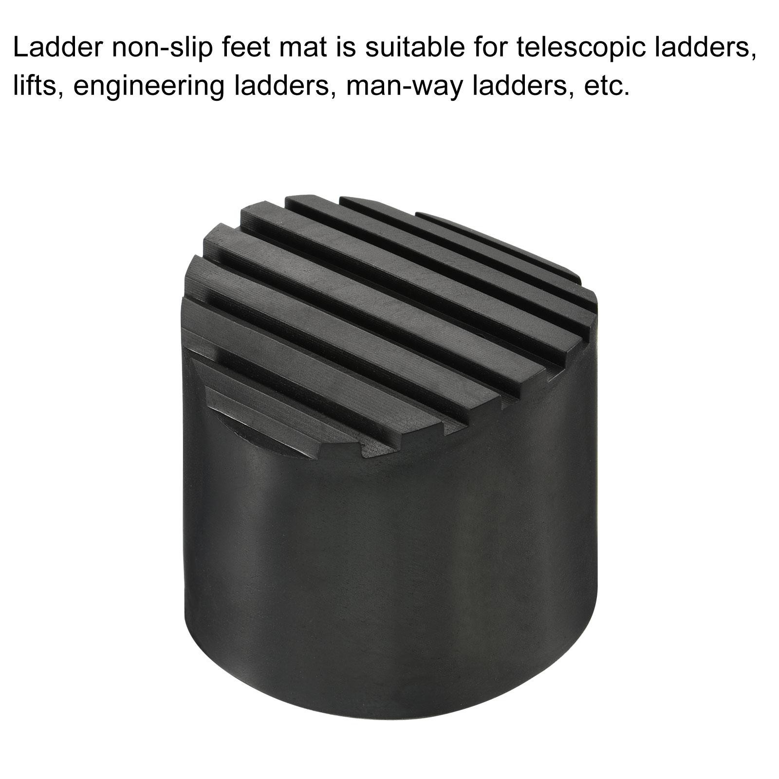 4Pcs 60mm ID Rubber Telescopic Ladder Non-Slip Feet Mat Pad Cover Cushion Black