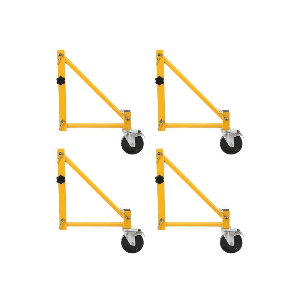 Scaffold Outriggers 4 Pack 1000 lbs Load Baker Style with Wheels Frames Yellow