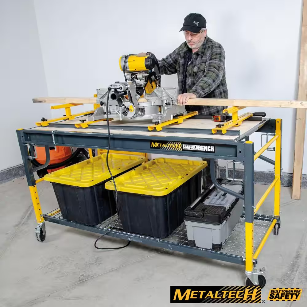 3.3 Ft. X 6.23 Ft. X 2.48 Ft. 1 Story Steel Baker Rolling Workbench Scaffold, 11