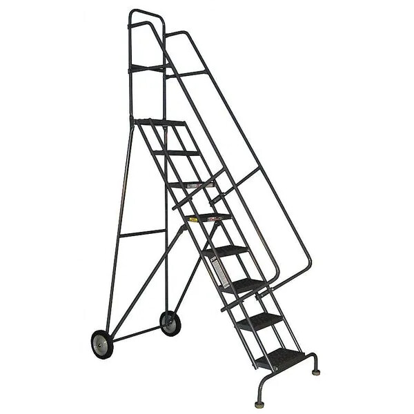 NEW! Tri-Arc 136 in H Steel Tilt and Roll Ladder, 10 Steps, 450 lb Load Cap!!