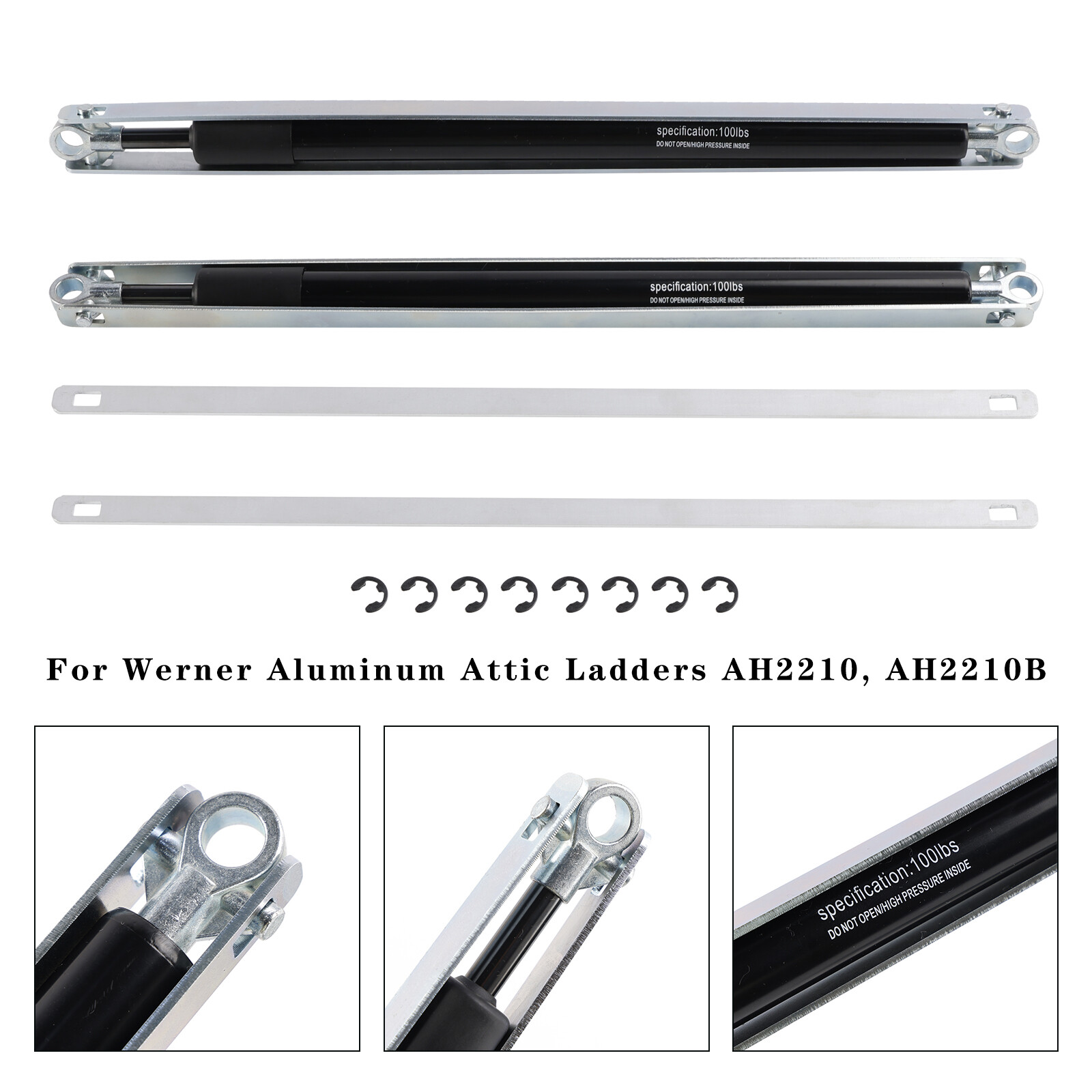2PCS 36-80 Standard Strut Kit Fit Werner Aluminum Attic Ladders AH2210 AH2210B