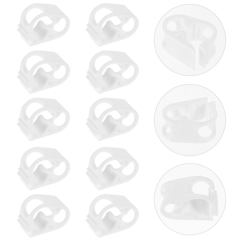 10Pcs White Silicone Shut Off Clips Hose Clamps for Beer Wine Tubing Control