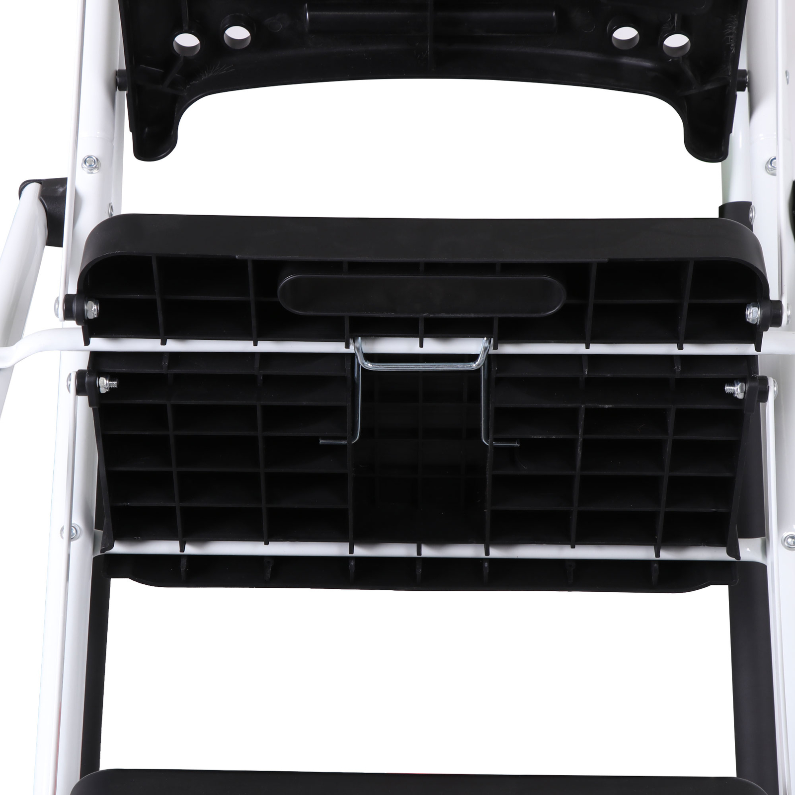 5-Step Ladder Folding Non-Slip for Kitchen/Closet/Garage Anti-Slip Pedal White