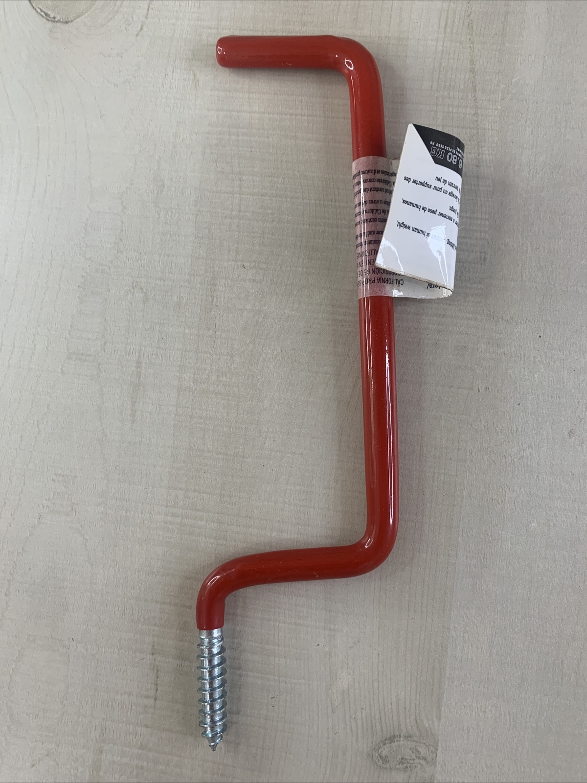 National Hardware 6in. L Vinyl Coated Red Steel Small Ladder Hook 15lb cap. NEW