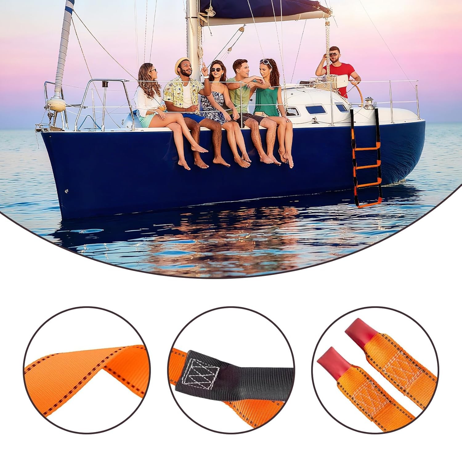 Boat Rope Ladder for Boat Safety and Easy Boarding, Reliable Boat Climbing Rope