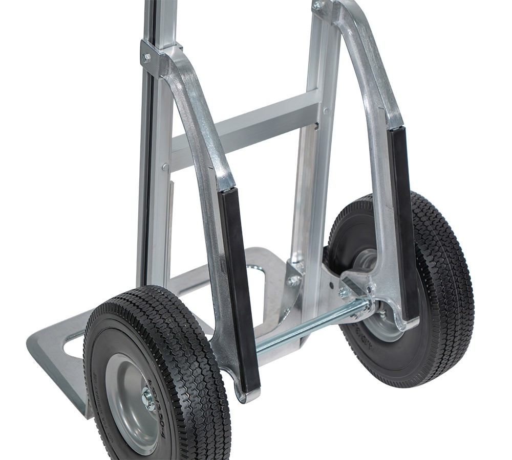 2Pk Aluminum Hand Truck Dolly w/ Dual Handle and 10″ Caster Wheels – 600lbs