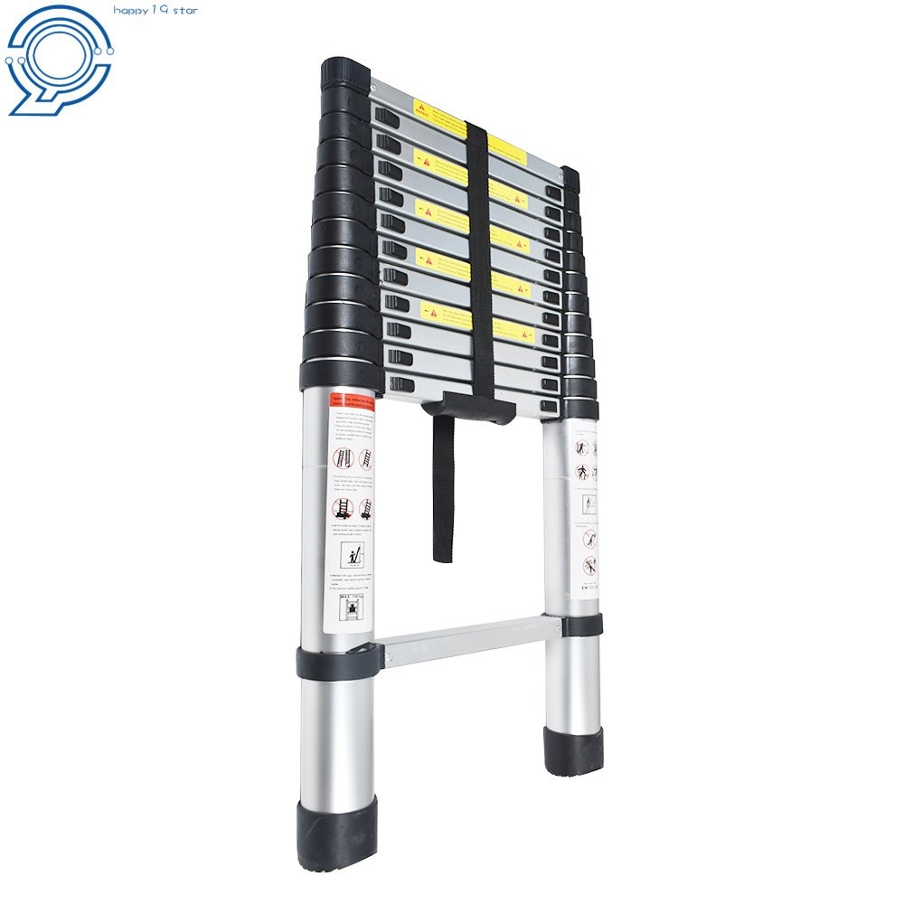 12.5 Feet Aluminum Heavy Duty Step Ladder Multi Purpose 330Lbs Extension Ladder