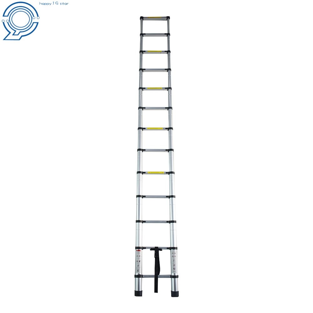 12.5 Feet Aluminum Heavy Duty Step Ladder Multi Purpose 330Lbs Extension Ladder