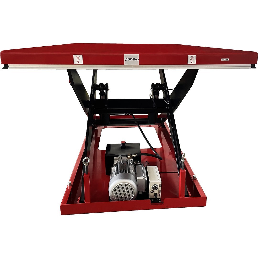 Electric Hydraulic Scissor Lift Table With Foot Pedal, 5,000 lb., 72″ x 48″