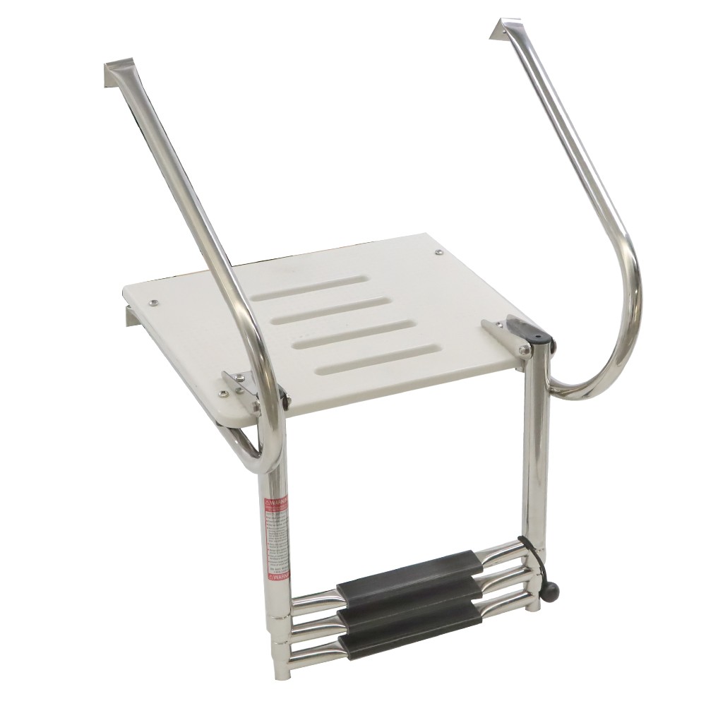 New Boat Ladder Stainless Steel Telescoping Folding Dock Ladder 2/3/4/5-Steps