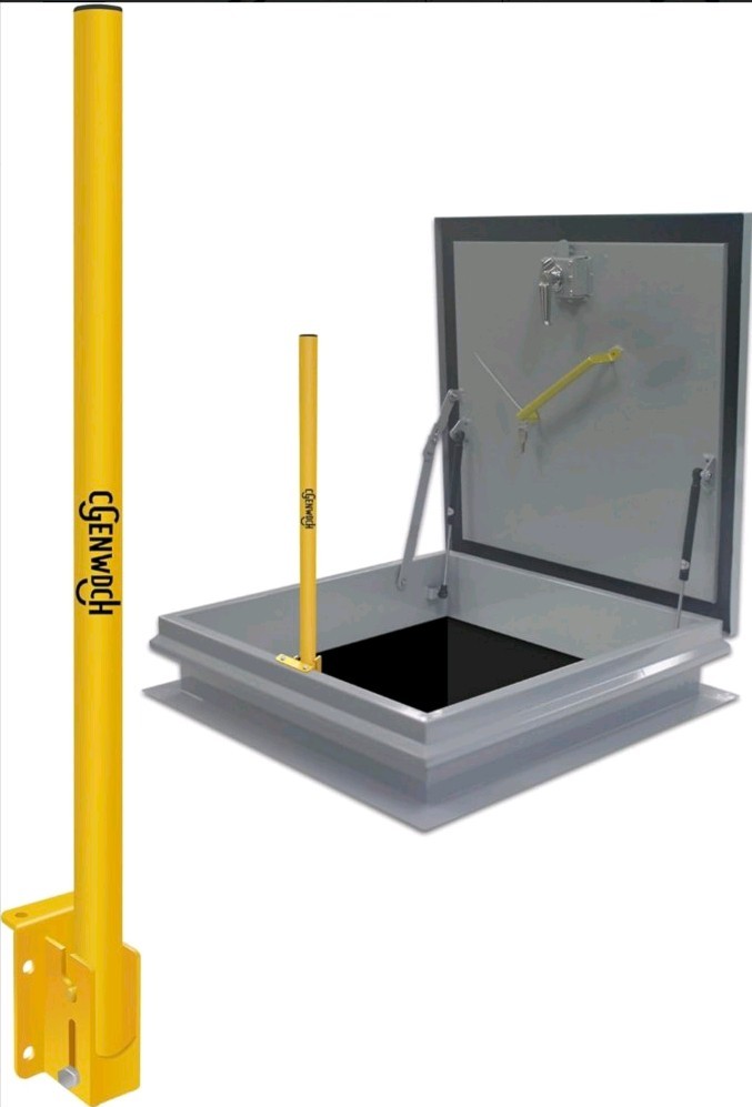 Foldable Roof Hatch Safety Post, Hatch Ladder Extension Hand Assist Safety Rails