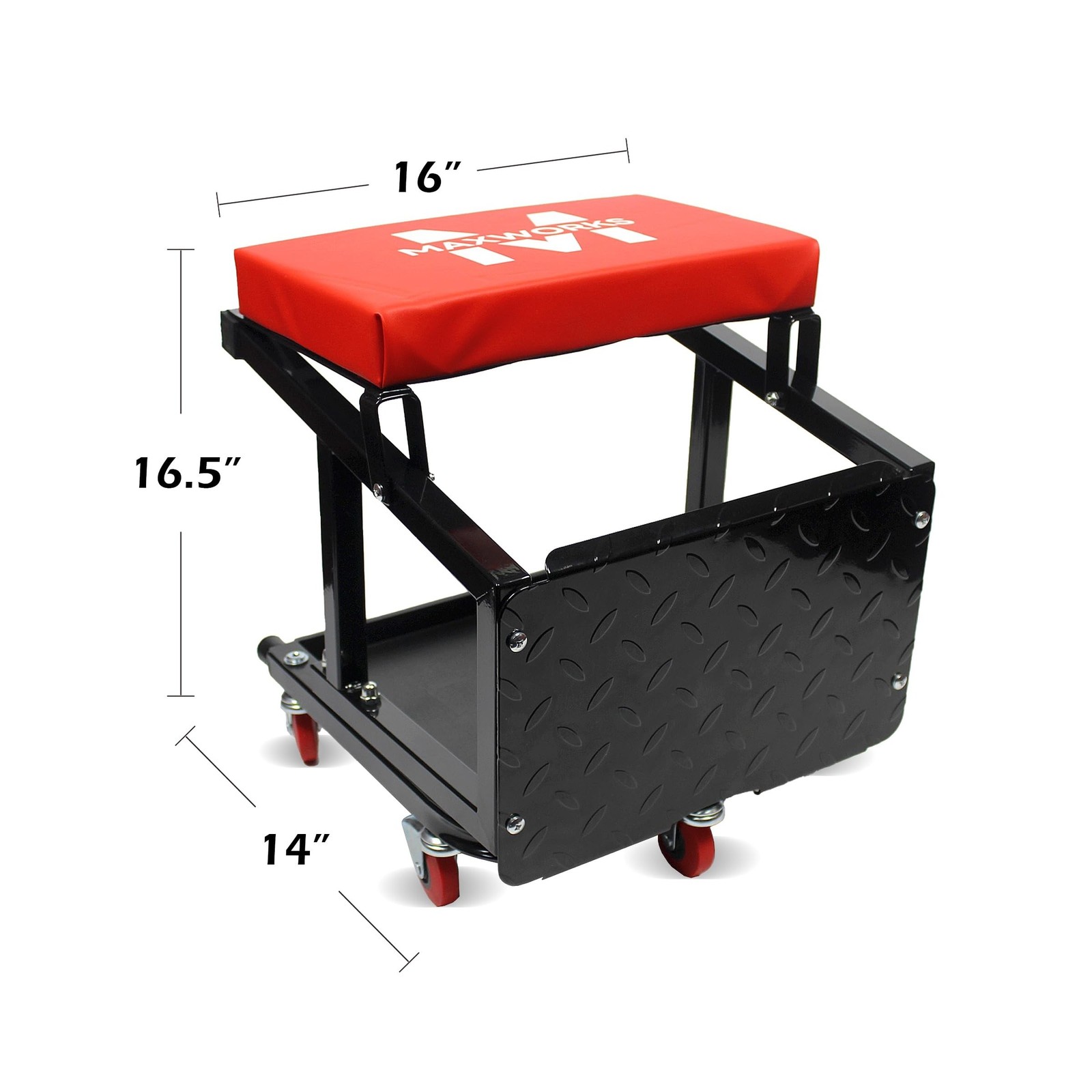 MaxWorks 50880 Garage Creeper Seat and Stool Combo, Workshop Seat with 300 Lb…