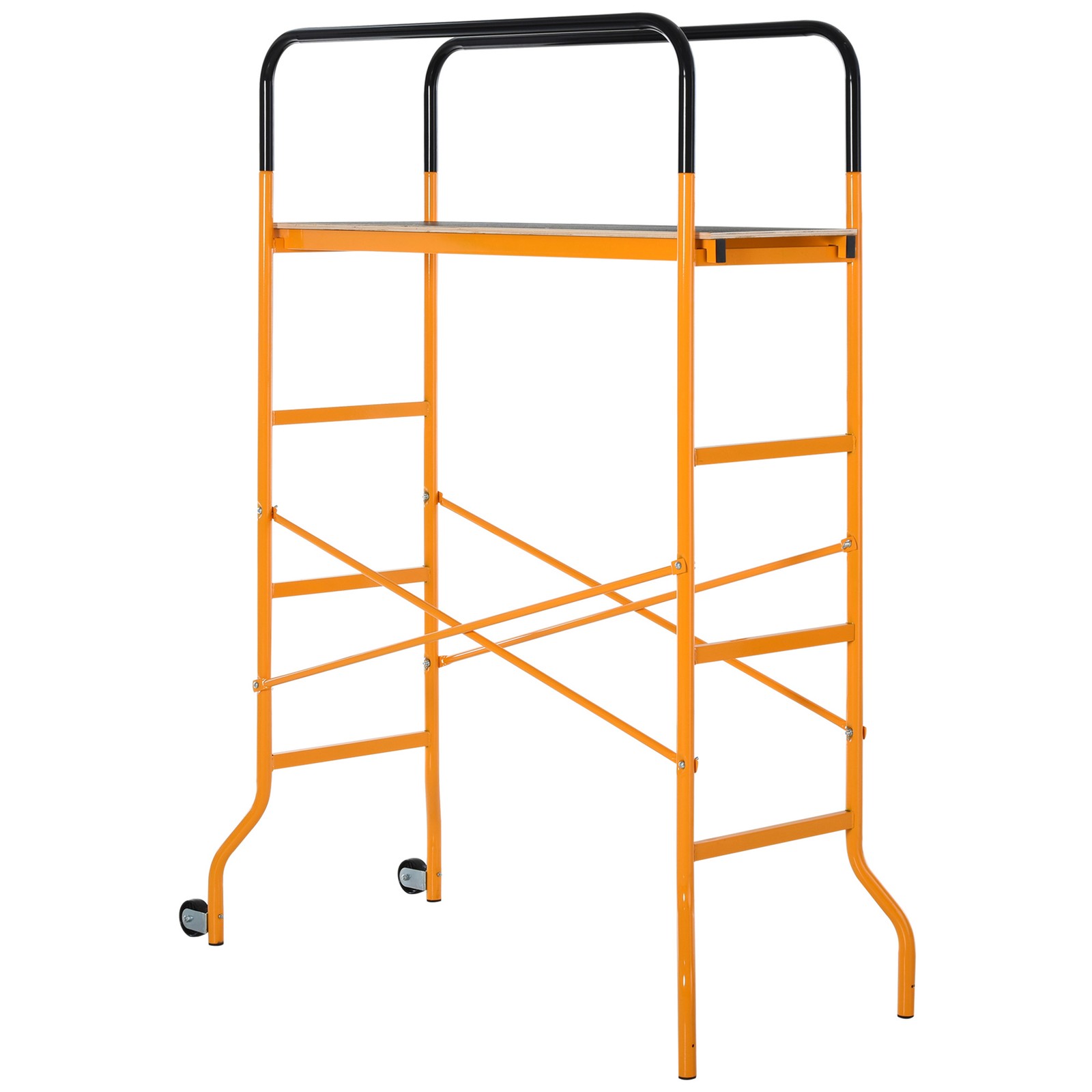 4-Step Steel Steel Scaffold 2 Wheels Platform Anti-Skid Film