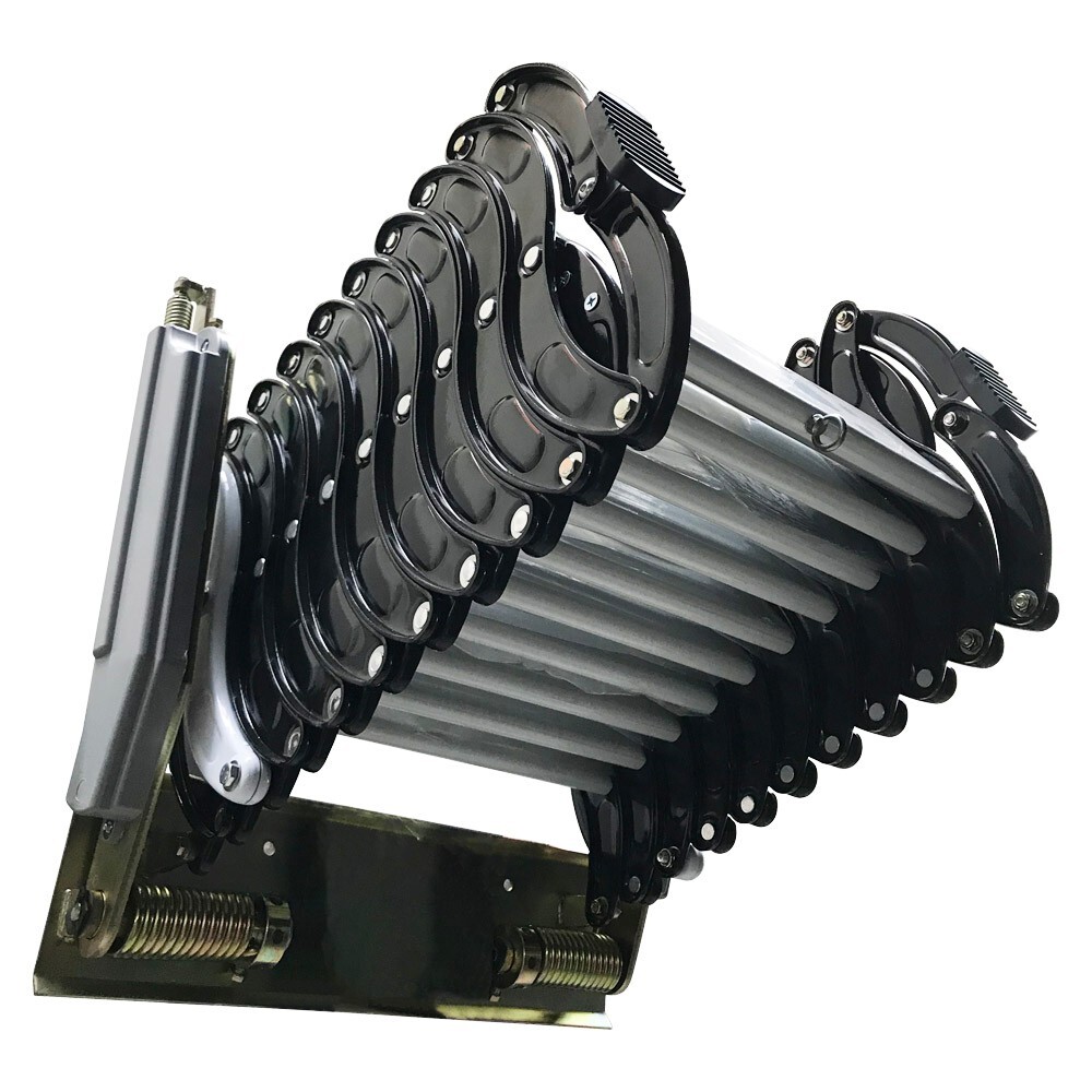 10+2 Steps Wall Mounted Folding Ladder Loft Stair Attic Folding Ladder Staircase