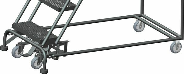 NEW! Ballymore 103 in H Steel Rolling Ladder, 7 Steps, 450 lb Load Cap!!