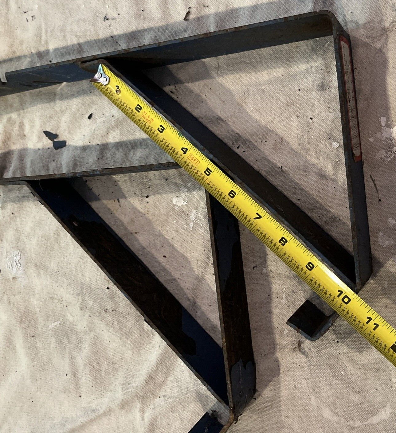 Qual-Craft Blue Steel Fixed Roof Bracket, Set Of 2 Paint Missing Label Damaged
