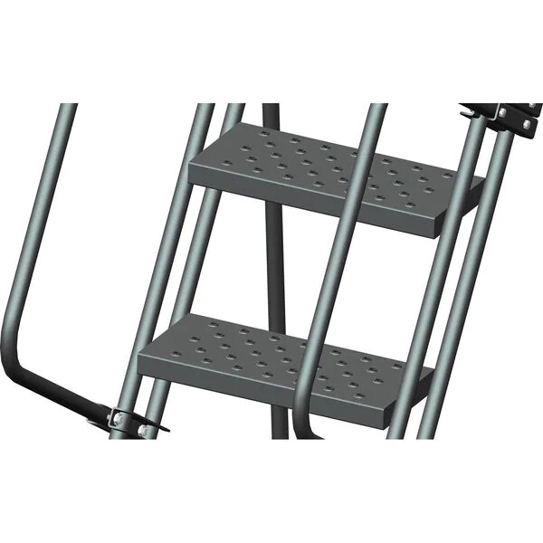 NEW! Ballymore 153 in H Steel Rolling Ladder, 12 Steps, 450 lb Load Cap!!