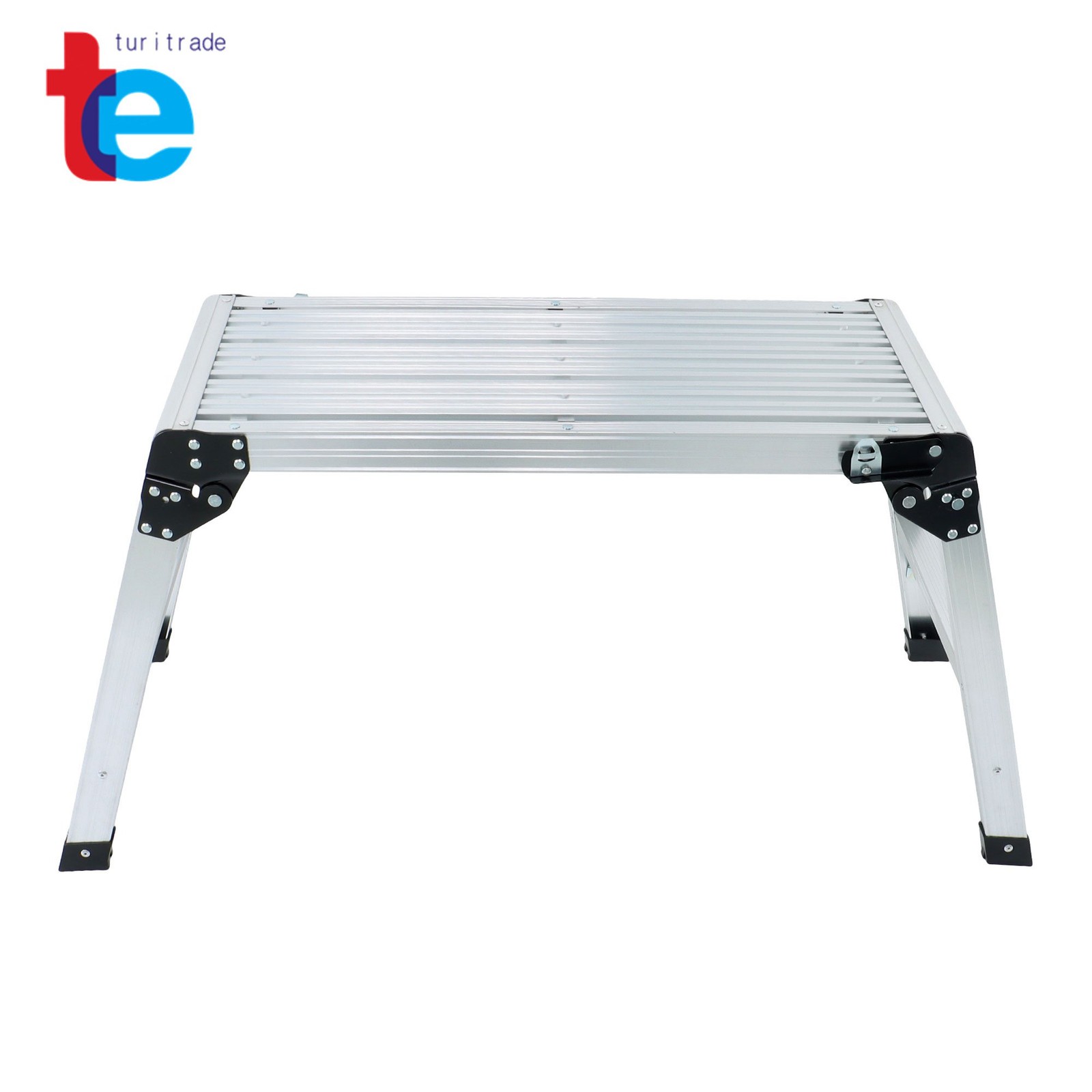 Aluminum Work Platform Ladder Drywall Folding Step Stool 330 Lbs Capacity