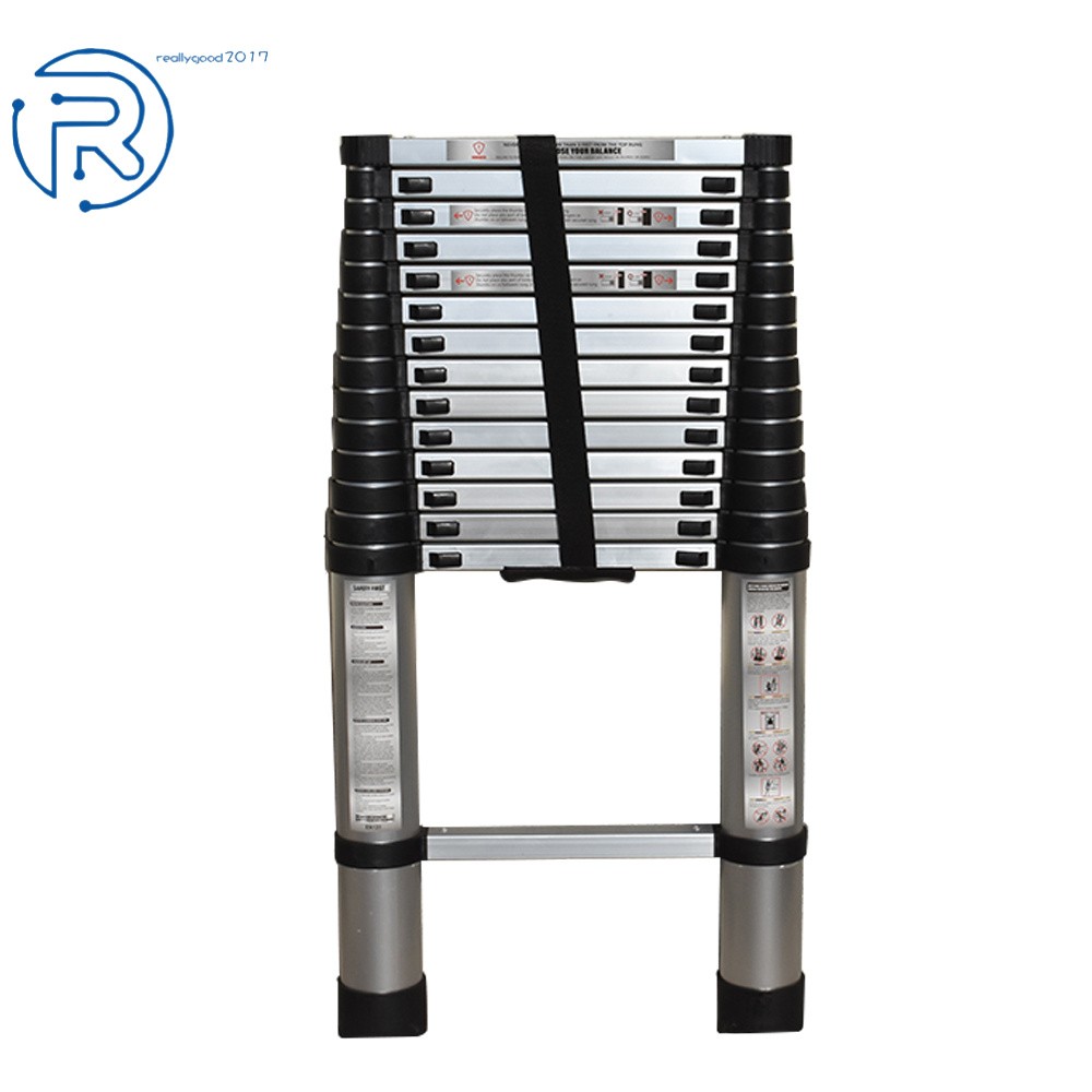 14.5 Feet Aluminum Step Ladder Telescoping Extension Multi Purpose Ladder