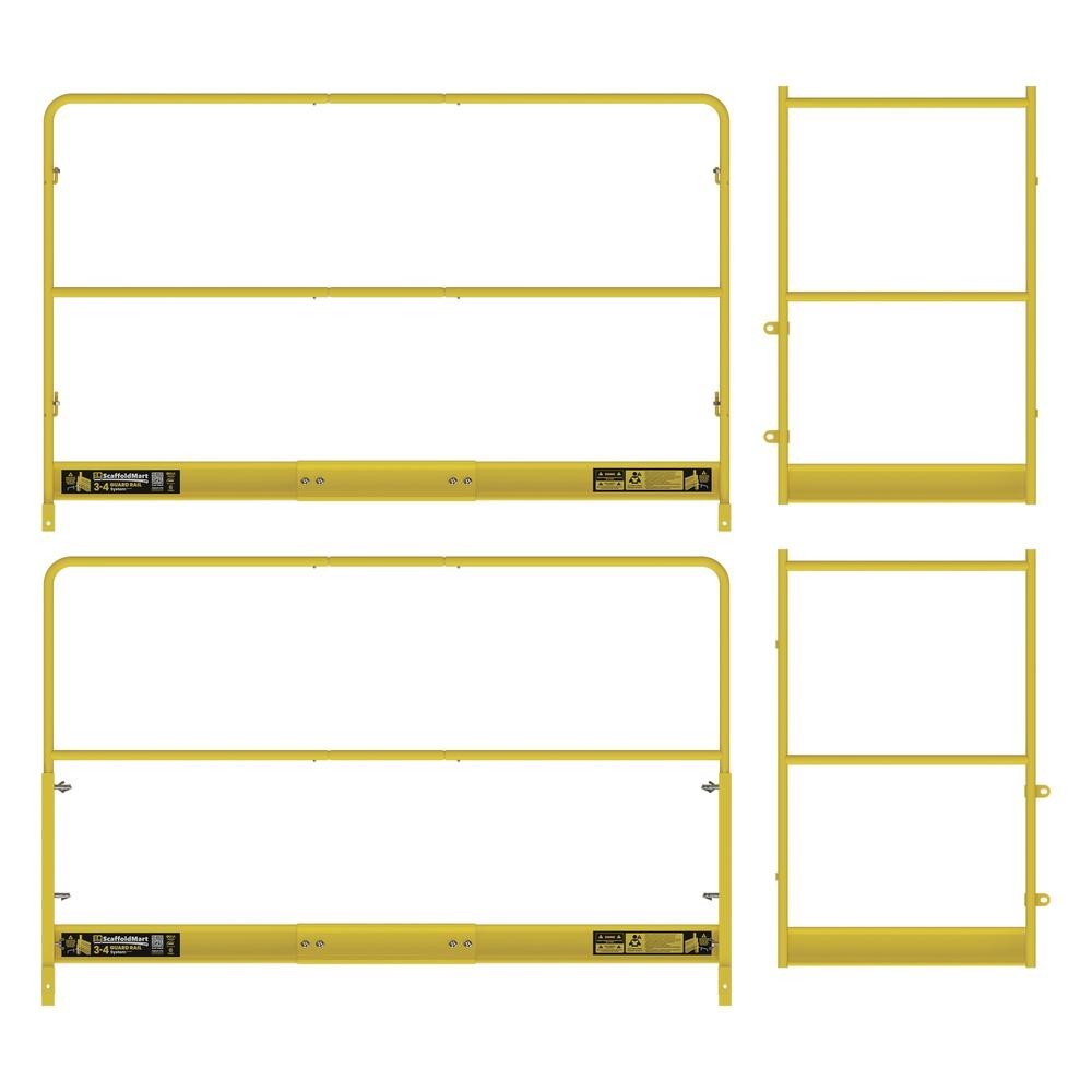 3-4 Guard Rail System Steel Scaffold Frame Adjustable Platform Support