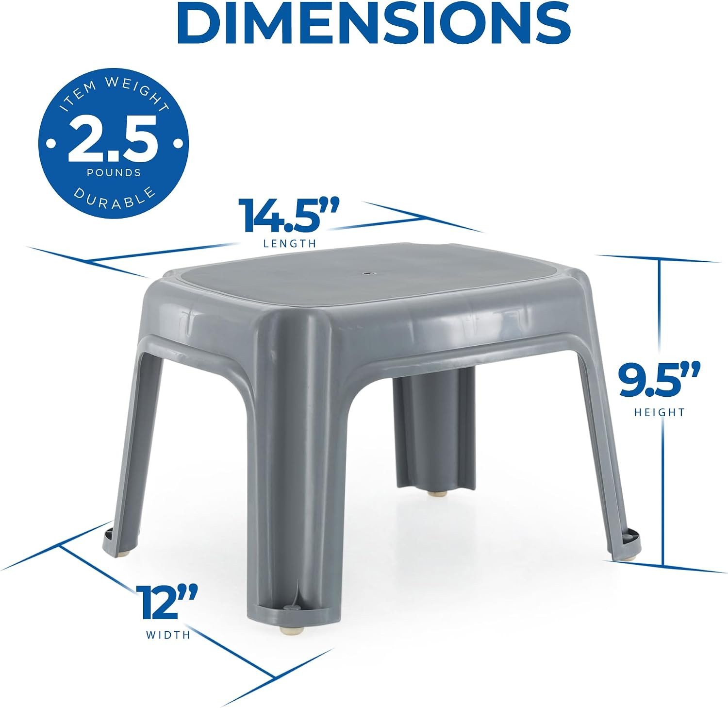 9.5″ Portable Step Stool – 6 Pack for Kitchen, Bathroom & Garage Use