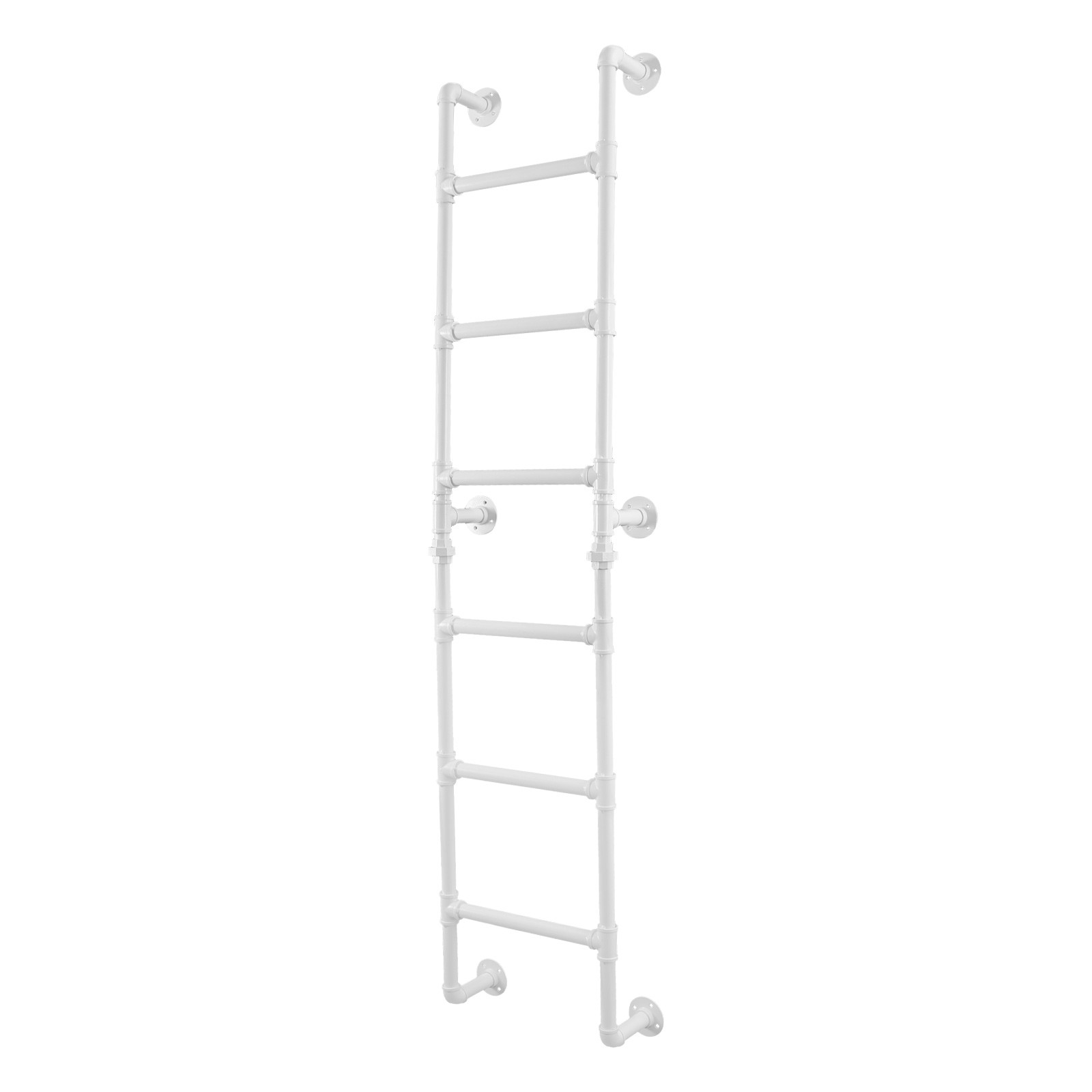 6-Rung Wall Mounted Step Ladder Heavy-Duty Wall-Mounted Stairs Basement Window