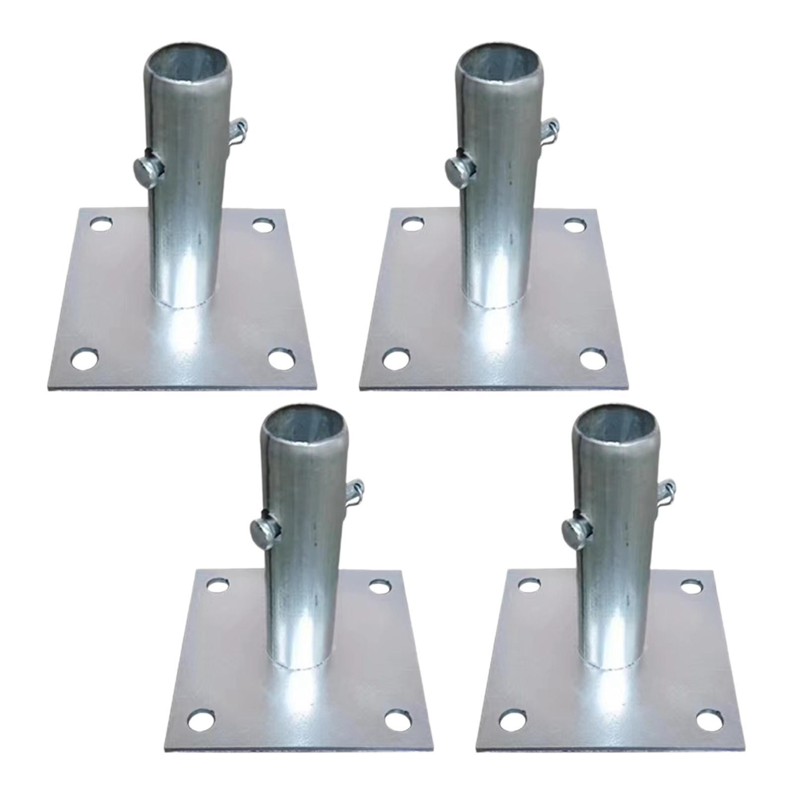 4Pcs Scaffold Base Plates 4.7×4.7inch Spare Parts Steel