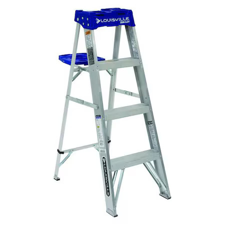 Louisville As2104 4 Ft Aluminum Stepladder, 250 Lb Capacity
