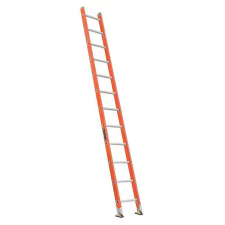 Louisville Fe3112 12 Ft Overall H, Straight Ladder, Fiberglass, 12 Steps,