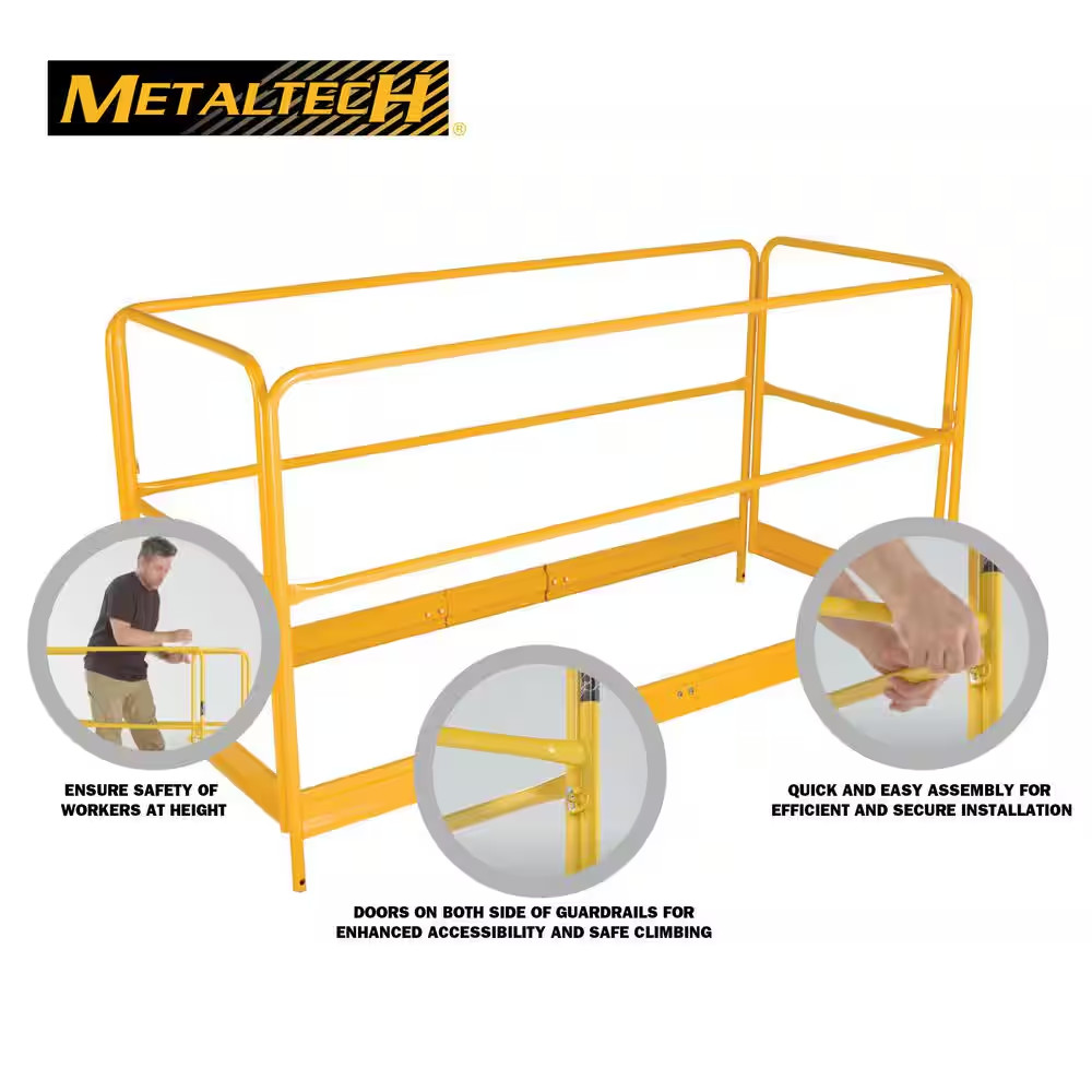 6 Ft. X 2.5 Ft. X 3.4 Ft. Steel Scaffold Guardrails System, Parts/Accessories fo