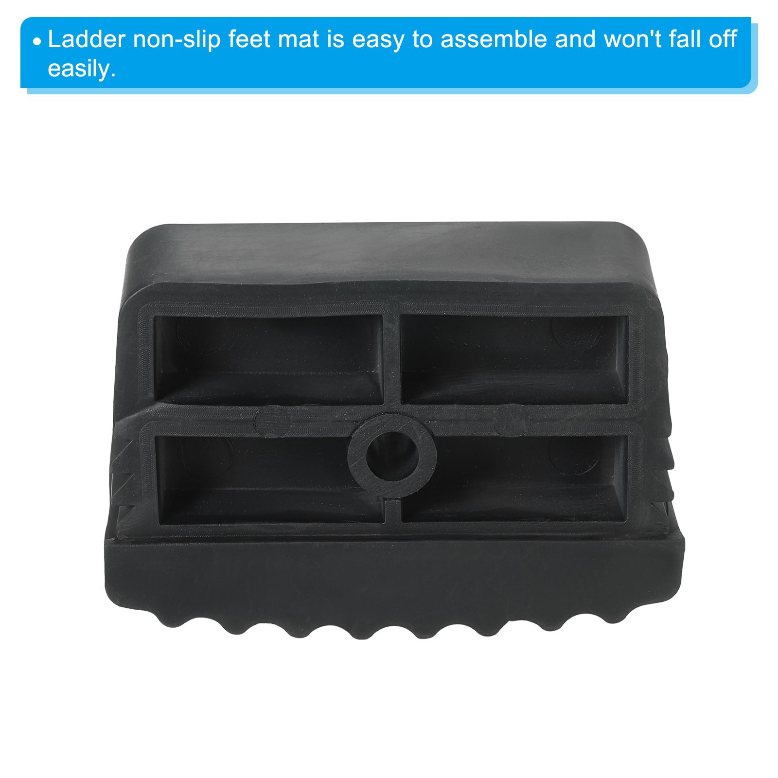 Ladder Feet 2Pcs Non Slip Extension Ladder Foot Rubber Pads Cover Black
