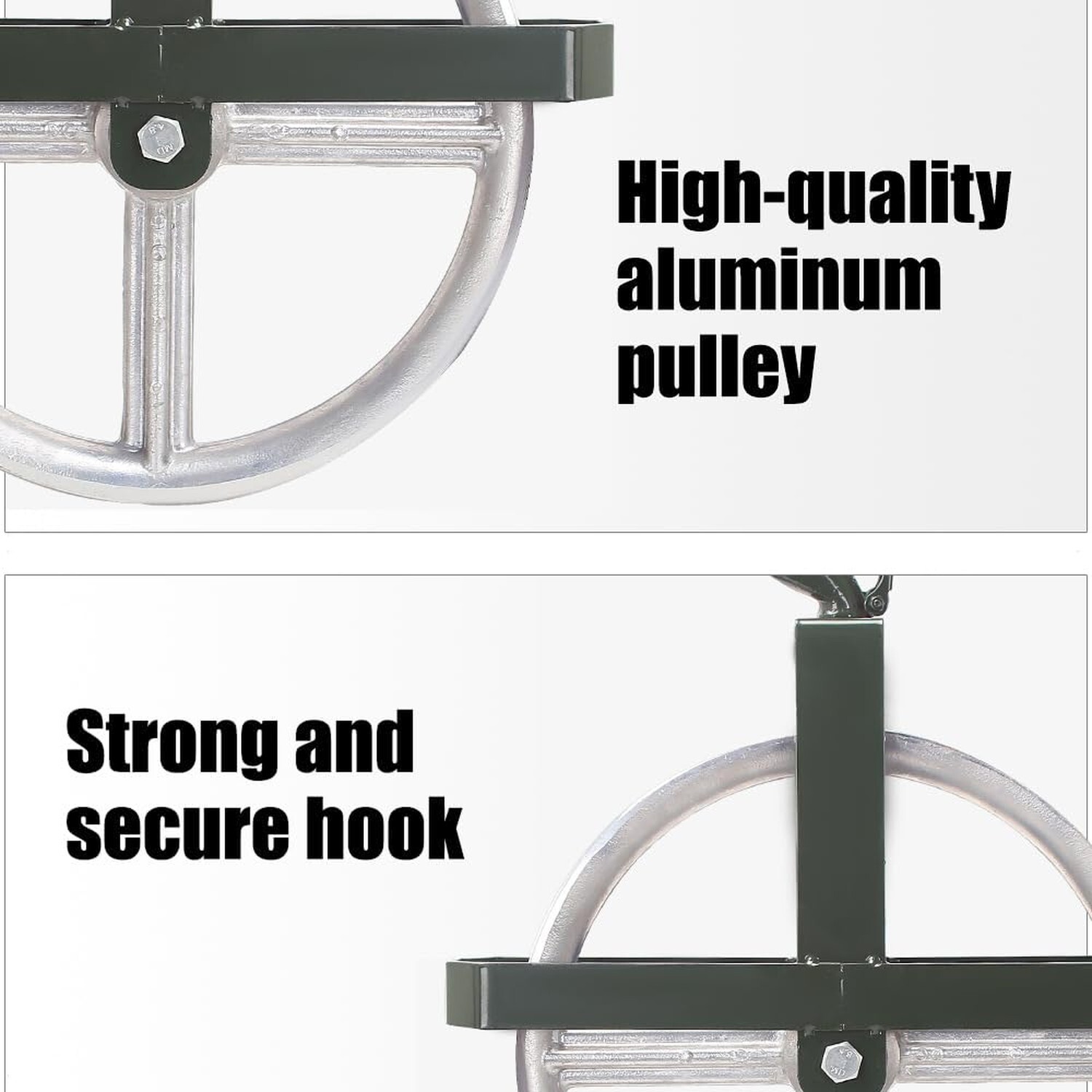 POPMOON Scaffold Hoist Pulley 12″ Scaffolding Wheels Aluminum Pul
