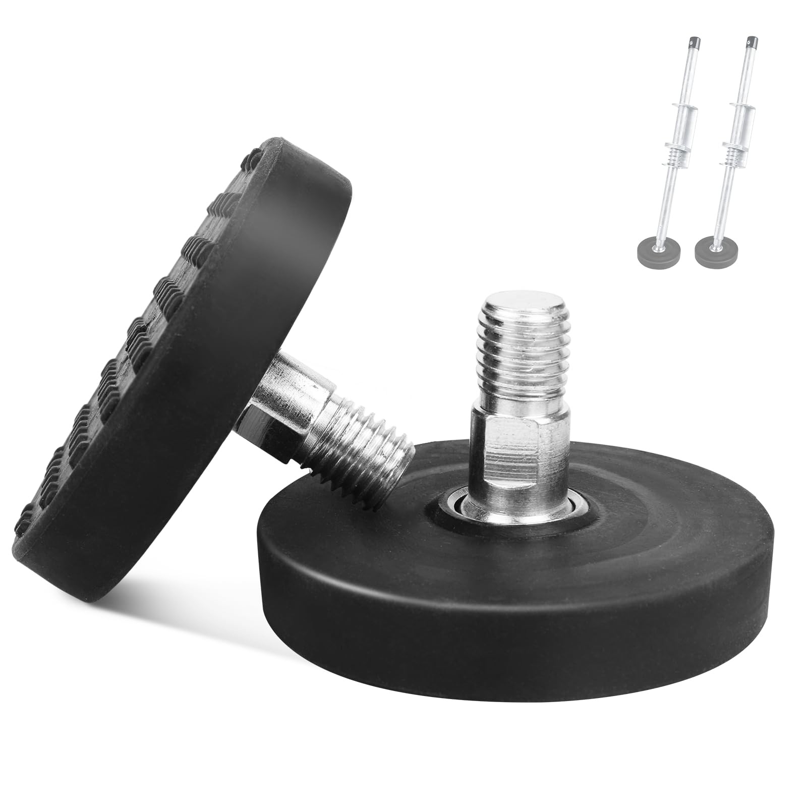 Ladder Leveler Rubber Feet for Type I,II and IA Extensions, 1 Pair Black