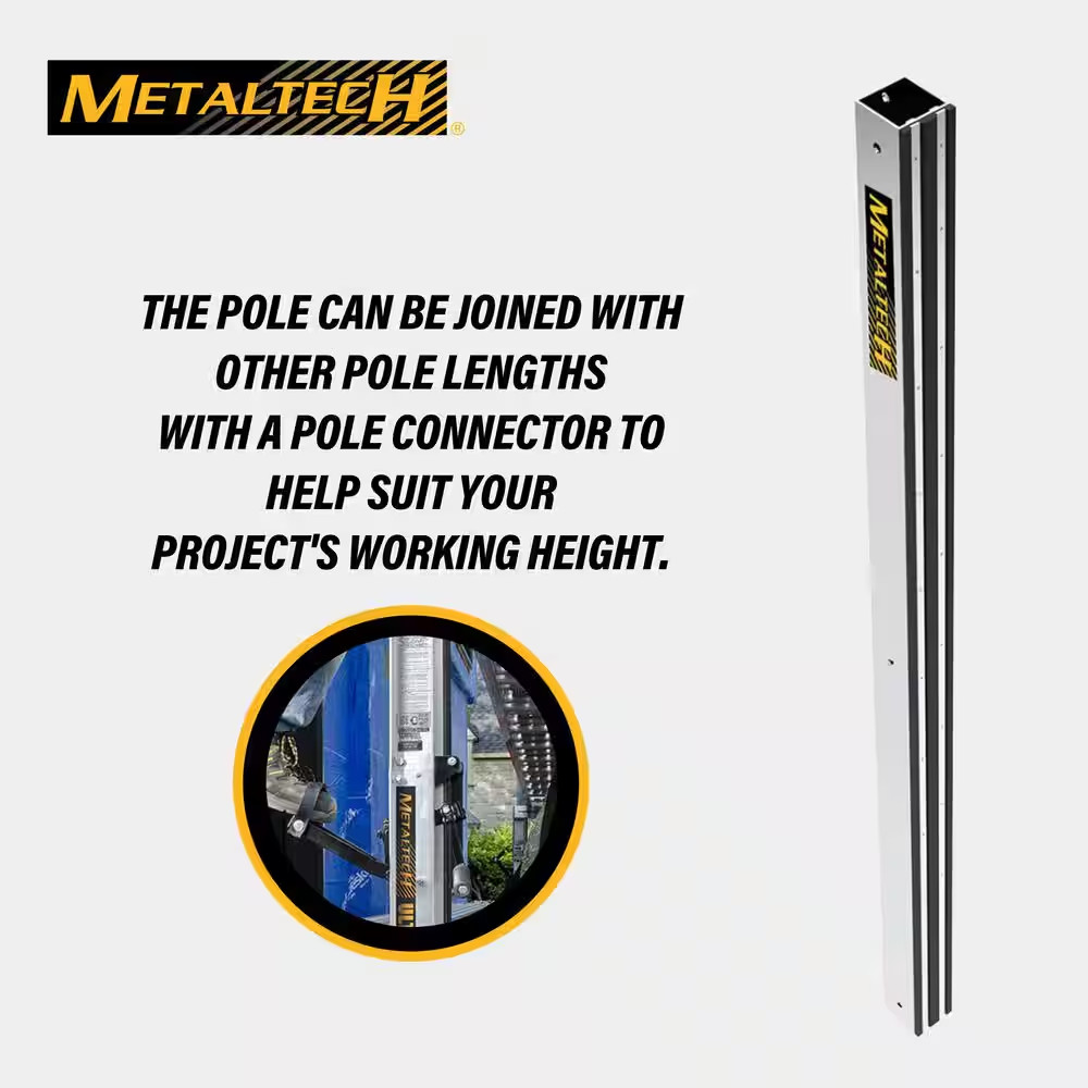Ultra-Jack 12 Ft. Aluminum Pole for the Ultra-Jack Aluminum Scaffolding System
