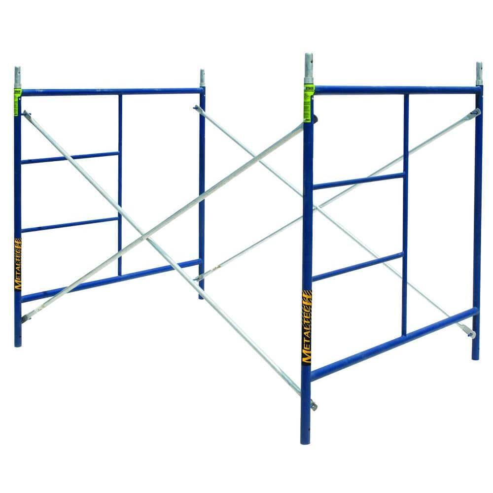 Scaffolding Set 7’x5’x5′ 1-Story Stackable Steel Mason w/ Cross Brace MetalTech