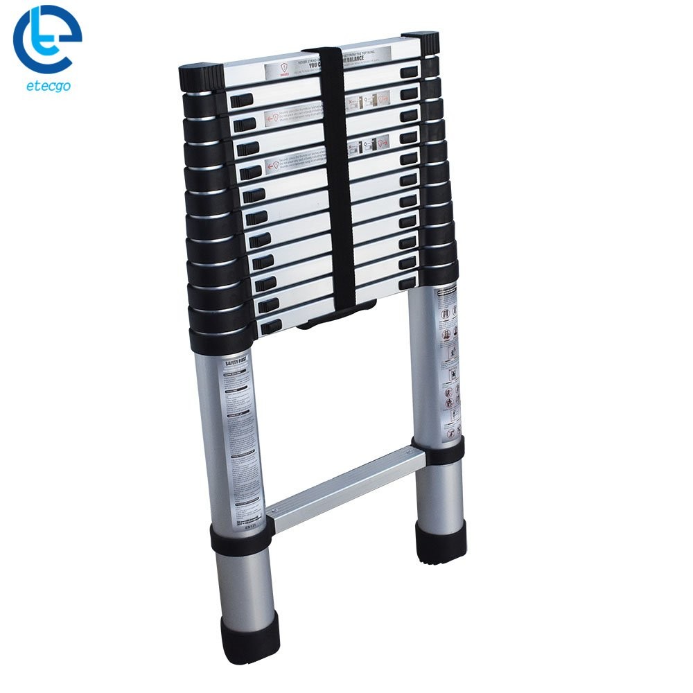 12.5 Feet Aluminum Flexible Expansion Telescopic Step Ladder Extension Ladder