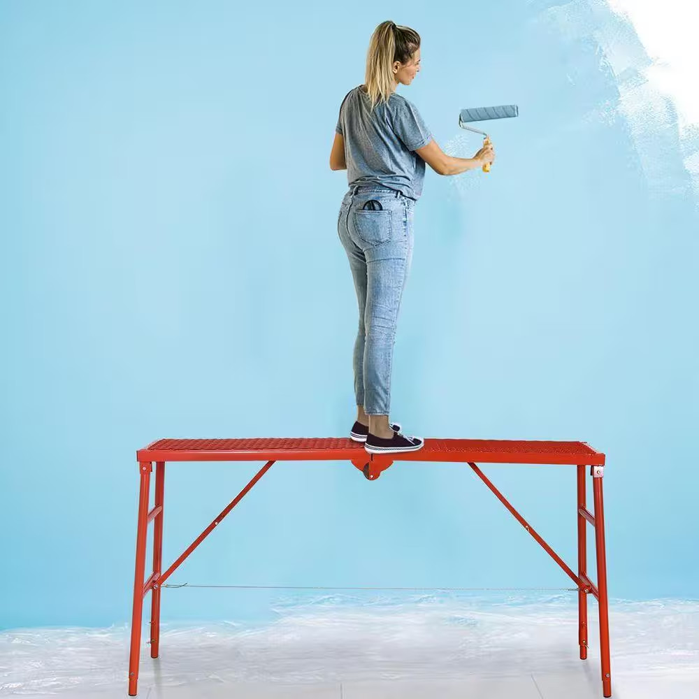 6 Ft. X 1.25 Ft. Alloy Steel Scaffolding Platform with 770 Lbs. Capacity, Adjust