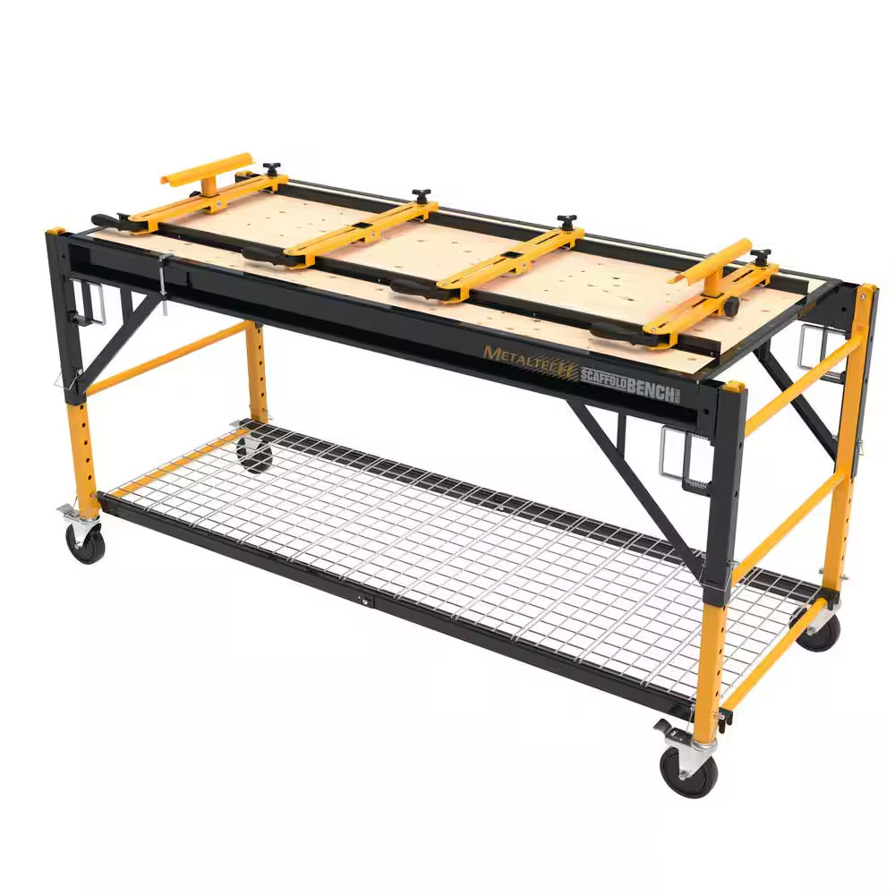 3.3 Ft. X 6.23 Ft. X 2.48 Ft. 1 Story Steel Baker Rolling Workbench Scaffold, 11