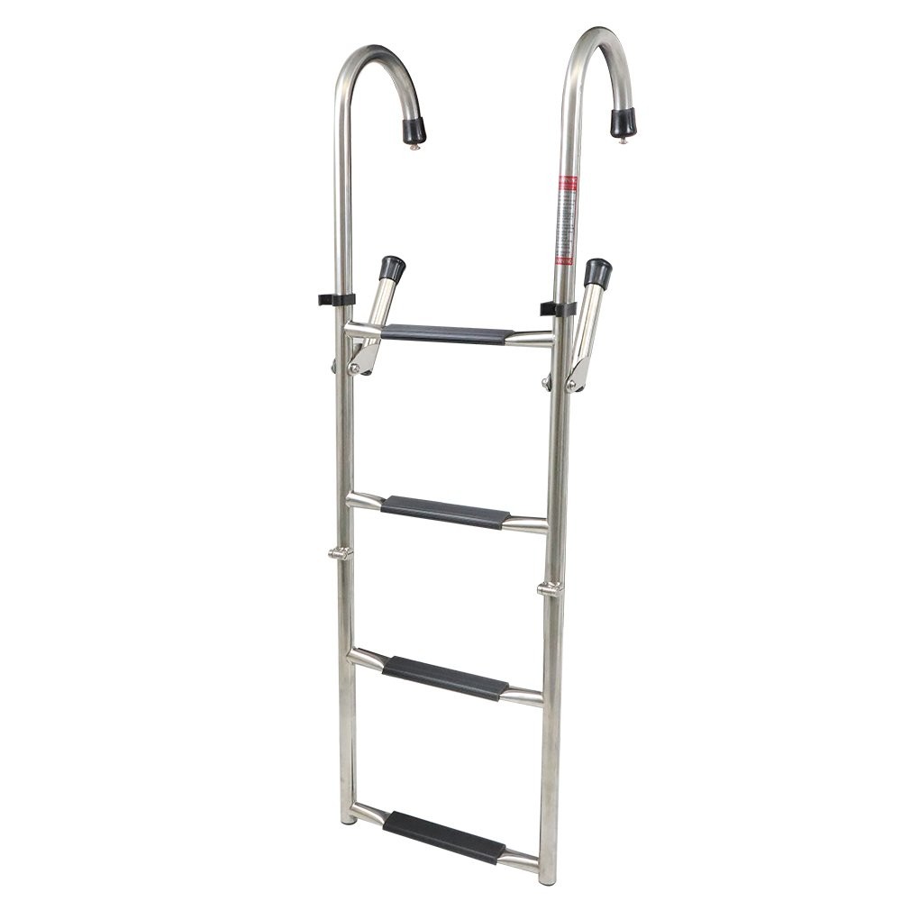 2/3/4/5 Step Boat Ladder Stainless Steel Telescoping Folding Dock Ladder