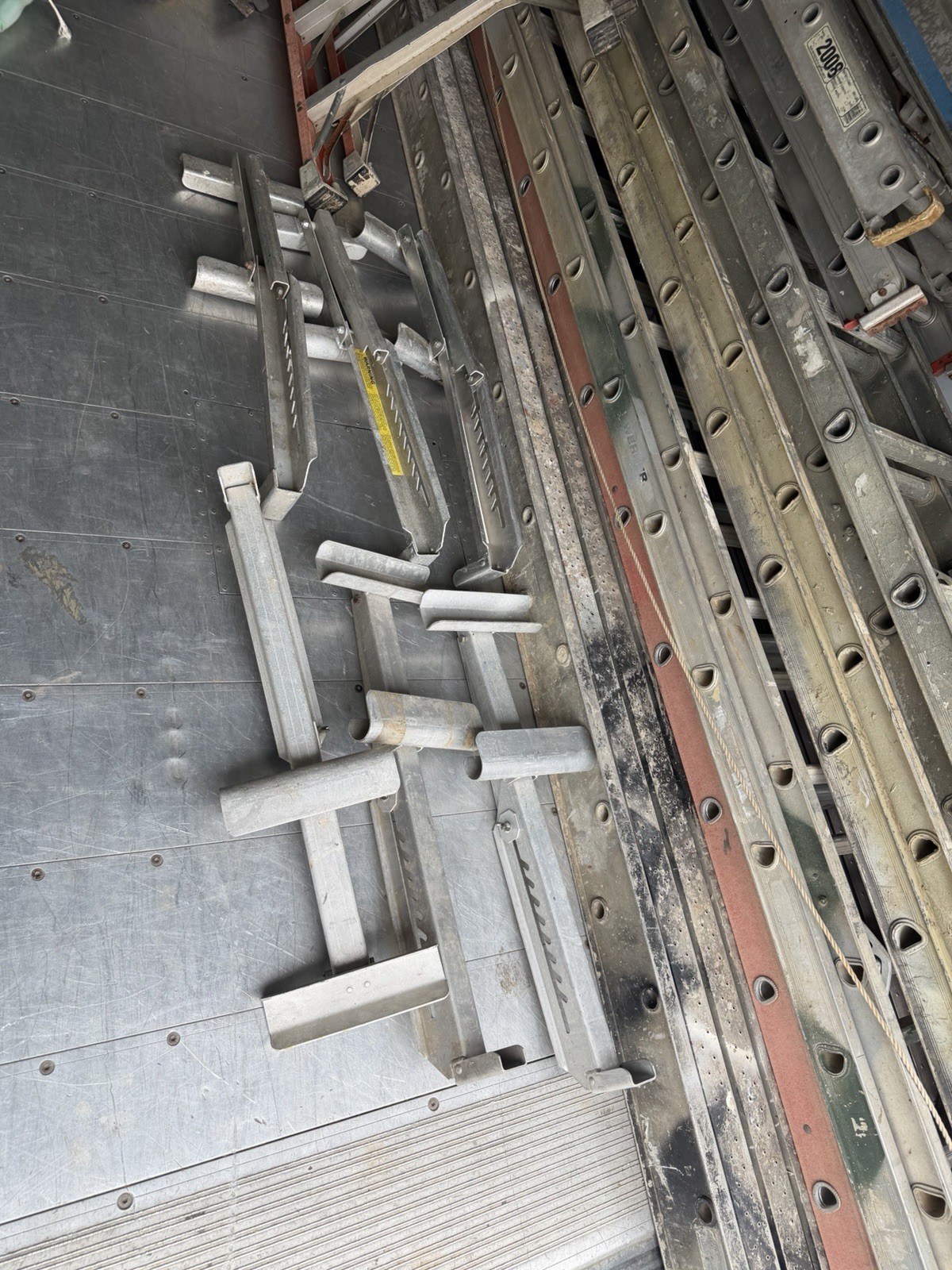 Assorted Aluminum Modular Scaffolding Components Brackets, T-Head Ledger Lot 6