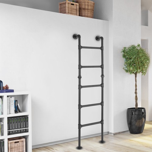 5-Step Ladder Attic & Loft Ladder 200kg/440.92lbs Wall & Floor-Mounted Ladder