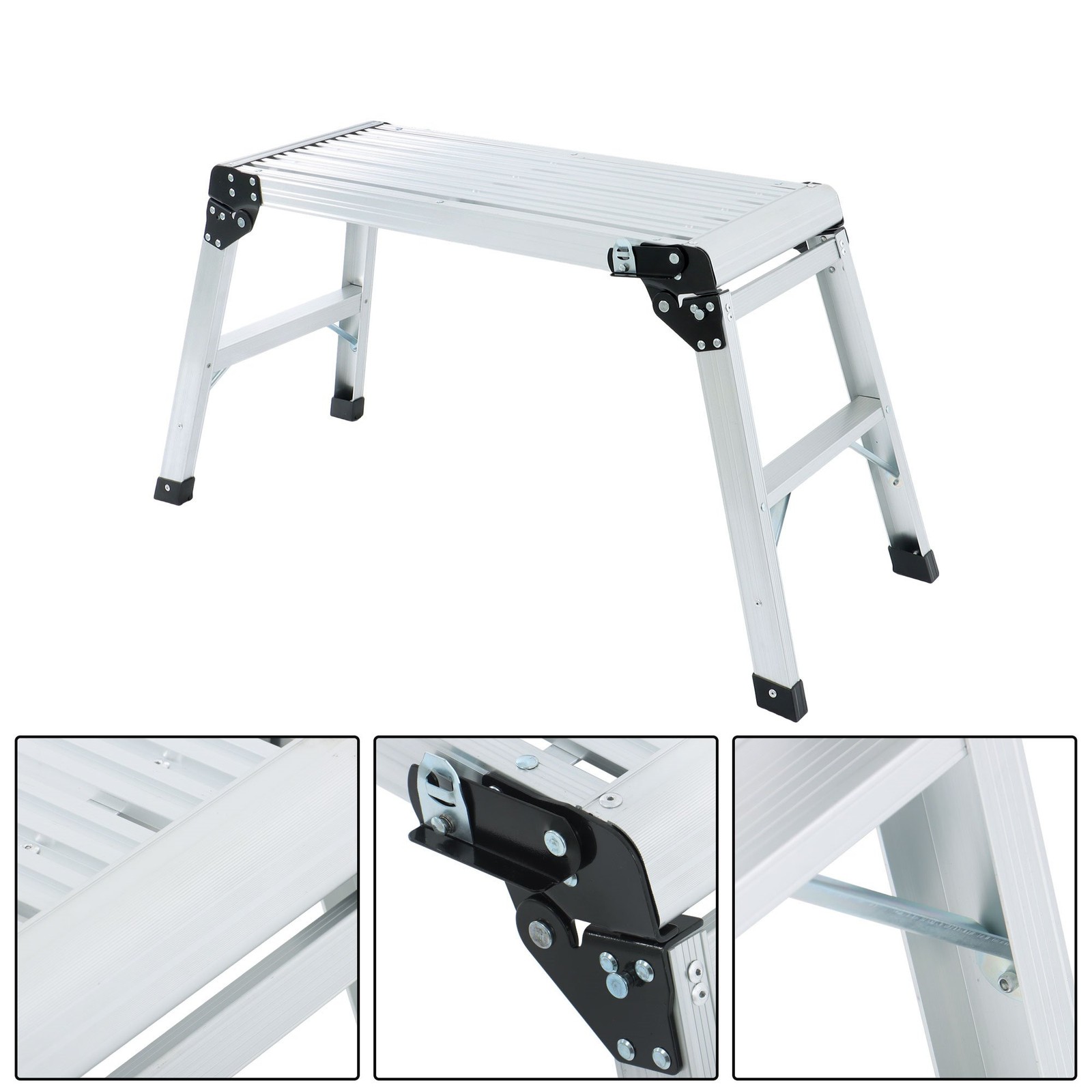 Aluminum Drywall 330lbs Capacity Work Platform Ladder Folding Step Stool